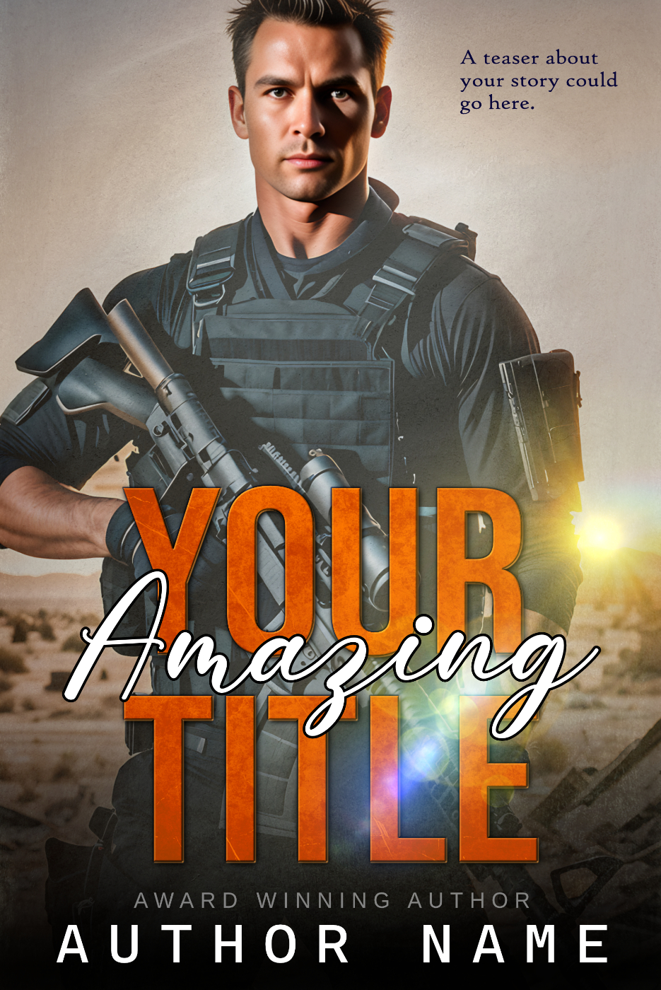 Premade Book Cover for Military Romance, Suspense, Adventure, or Thriller novel - Image 4